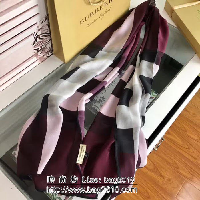 BURBERRY巴寶莉原單 獨家正品 皇室御用真絲圍巾  LLWJ6096